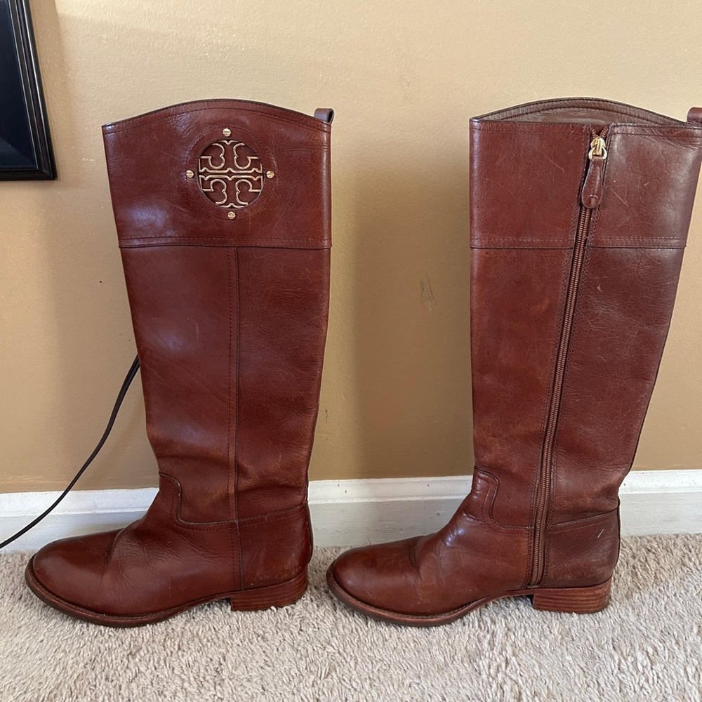 ❌SOLD❌ Tory Burch Chestnut Leather Tall Boots